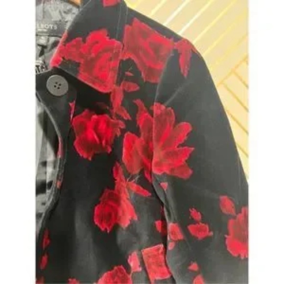Stylish Women's Clothing Bundle – Talbots Floral Blazer, August Silk Red Knit - Picture 2 of 14